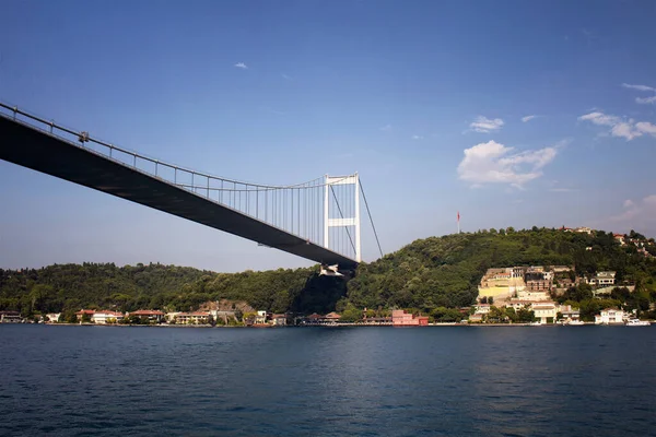 Vue Sur Pont Fsm Bosphore Les Bâtiments Côté Aisan Istanbul — Photo