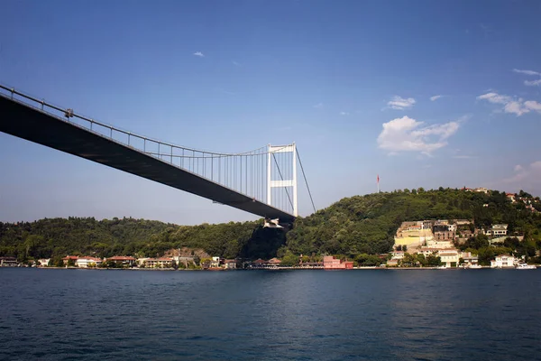 Vista Del Puente Fsm Bósforo Los Edificios Lado Aisan Estambul — Foto de Stock