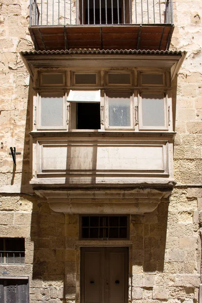 Вигляд Старий Історичний Будинок Валлетті Мальта — стокове фото