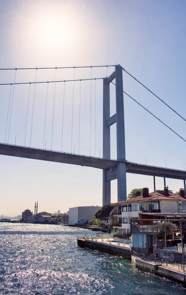 Вид Знаменитый Мост Босфор Стамбуле — стоковое фото