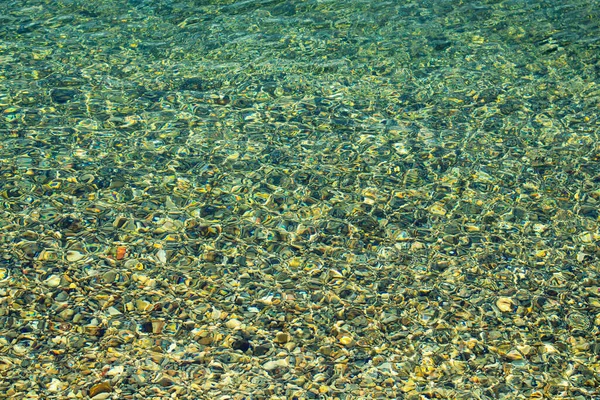Вид Сверху Эгейское Море Кристально Чистая Вода Галька — стоковое фото