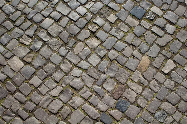 Ovanifrån Gamla Historiska Kullerstensvägen Berlin — Stockfoto