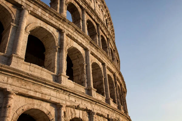 Нижній Погляд Колізей Небом Стародавньому Римі — стокове фото