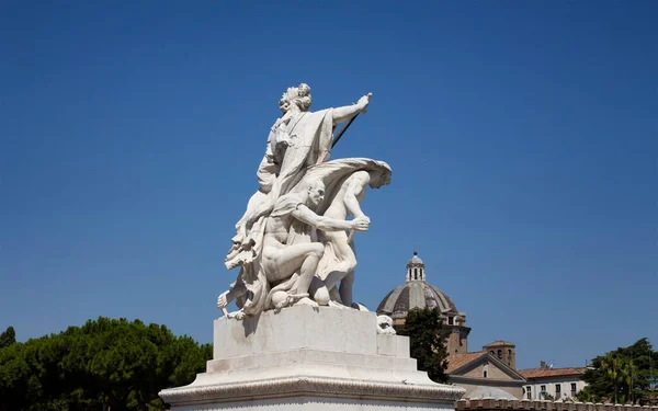 Veduta Della Statua Davanti All Altare Della Patria Roma — Foto Stock