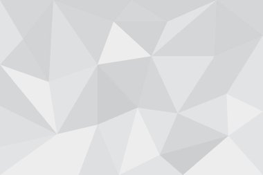 Açık gri rengin farklı tonlarına sahip üçgenlerle yapılan soyut arkaplan deseni. Zarif, fütürist vektör sanatı.