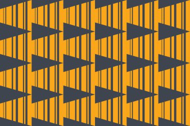 Kusursuz, soyut arka plan şablonu üçgen şekiller ve çizgiler oluşturdu. Modern ve kalın vektör sanatı sarı ve gri renkler.