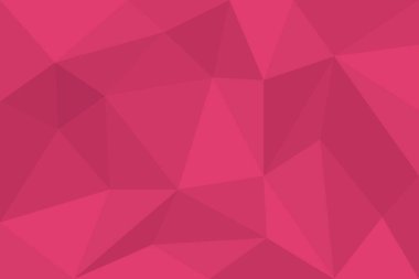 Pembe tonlarda çokgen ve üçgen şekillerden oluşan soyut arkaplan deseni. Modern, gelecekçi vektör sanatı.