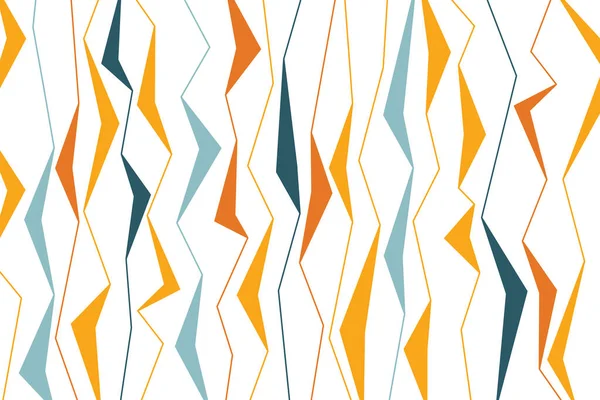 Bitki soyutlamasında keskin, organik geometrik şekillerden oluşan soyut arkaplan deseni. Modern vektör sanatı. Beyaz arkaplanda sarı, turuncu ve yeşil renkler.