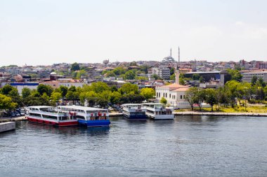 Haliç / İstanbul 'daki teknelerin görüntüsü