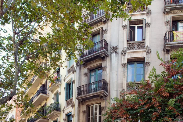 Close View Traditional Historical Typical Residential Building Barcelona Showing Spanish — Stock Photo, Image