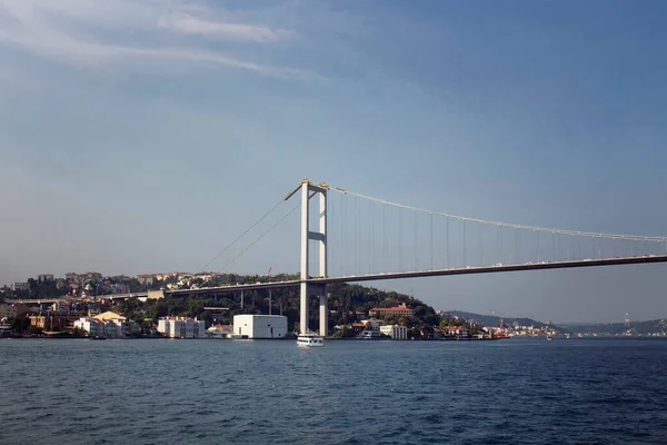 Vue Pont Bosphore Côté Européen Istanbul — Photo