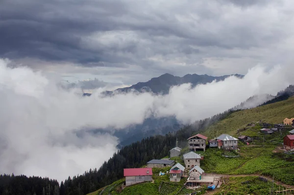 Vue Sur Village Montagne Haut Plateau Nommé Gito Des Arbres — Photo