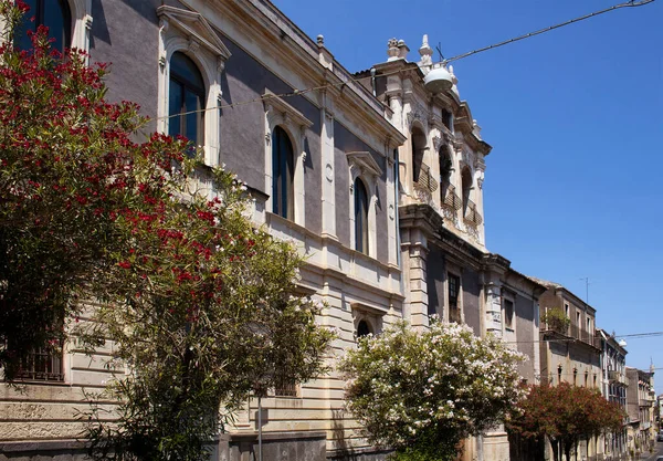 Vista Del Antiguo Edificio Histórico Catania Italia — Foto de Stock