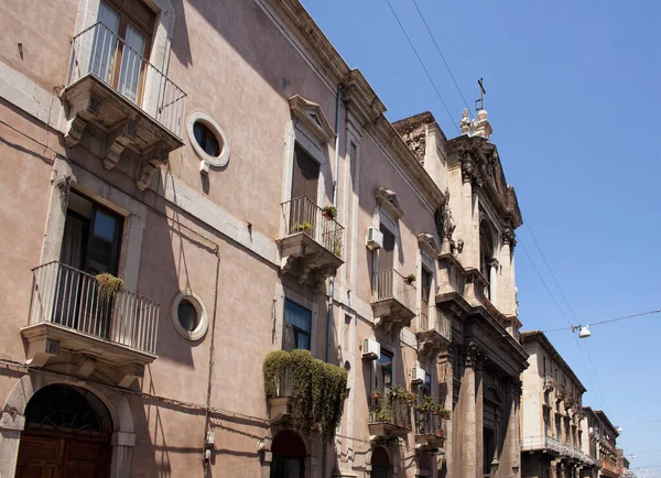 View Old Historical Building Catania Italy Image Shows Architectural Style — Stock Photo, Image