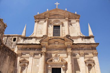 Dubrovnik 'teki Saint Ignatius Kilisesi' nin alt manzarası..