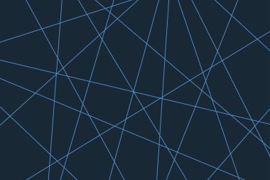 Mavi çizgilerle çizilmiş soyut arkaplan deseni. Teknoloji ve ağ konseptinde basit, modern vektör sanatı.