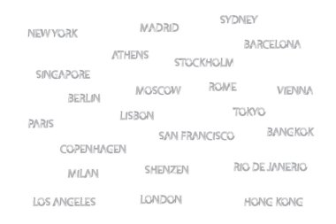 Dünyanın en bilinen şehirlerinden bazıları fırça darbeleriyle yazılmış..