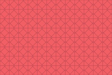 Kusursuz, eşkenar dörtgen şekilli, açık kırmızı çizgilerle çizilmiş soyut arkaplan deseni. Dekoratif vektör sanatı.