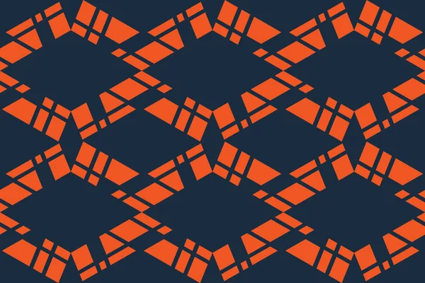 Απρόσκοπτη Αφηρημένη Μοτίβο Φόντου Κατασκευασμένο Γεωμετρικά Σχήματα Μπλε Και Πορτοκαλί — Διανυσματικό Αρχείο