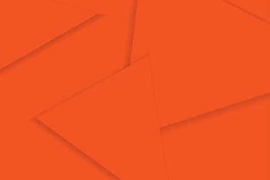 Turuncu renkli üçgen geometrik şekillerle yapılan soyut arkaplan deseni. Kağıt kesim biçimi, moda, basit ve modern vektör sanatı.