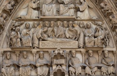 Paris 'teki Notre Dame Katedrali' ni kapatın.