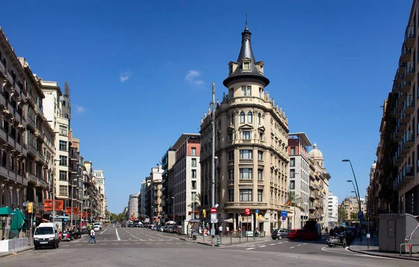 Вид Людей Ходять Одній Відомих Міських Площ Під Назвою Placa — стокове фото