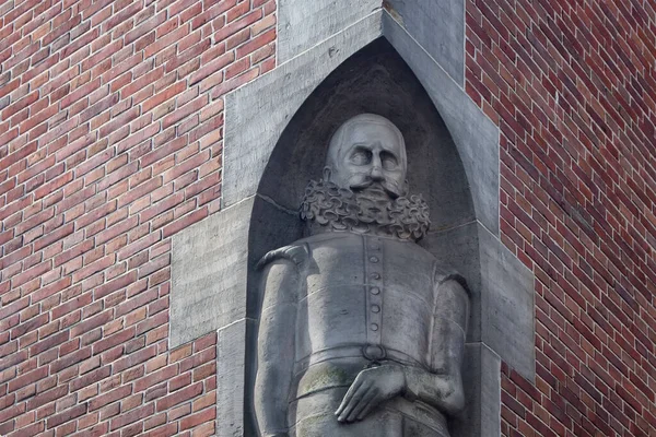 Nahaufnahme Einer Historischen Statue Beurs Van Berlage Einem Riesigen Ehemaligen — Stockfoto