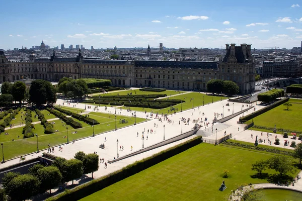 巴黎Jardin Tuileries的空中景观 — 图库照片