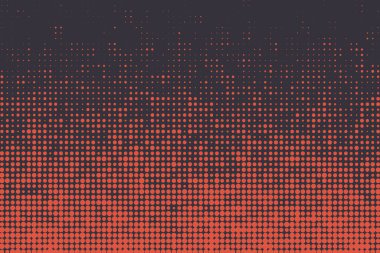 Abstract background pattern made with halftone circles / dots. Modern, simple vector art in orange color. clipart
