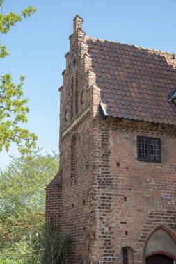 Ystad İsveç manastırda üzerinde ayrıntılı bina