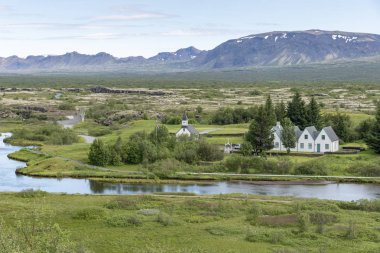 Yaz aylarında İzlanda'daki Thingvellir