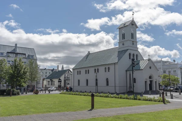 Landakotskirkja Reykjavik Islanda — Foto Stock