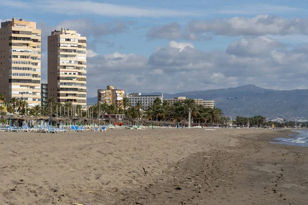 Playa Bajondillo Cerca Del Aeropuerto Málaga —  Fotos de Stock