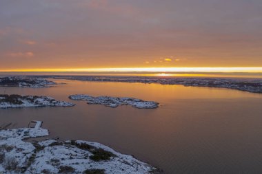 Gün batımında Sillvik Gothenburg