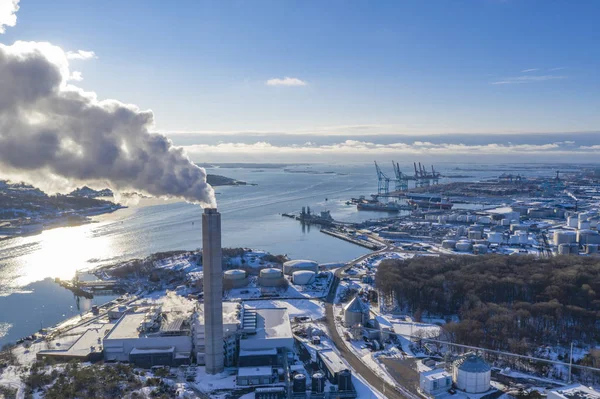 Port Göteborgu Zimie — Zdjęcie stockowe