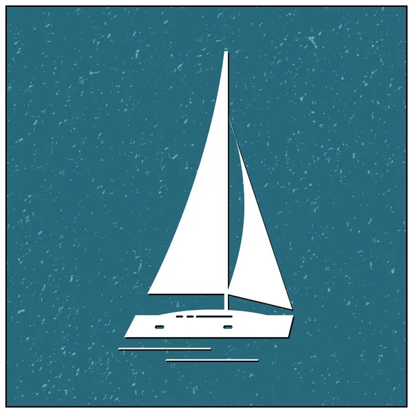 Sailboat Summer Symbol Vector — Stock Vector