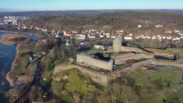 Φρούριο Bohus Στη Kungalv — Αρχείο Βίντεο
