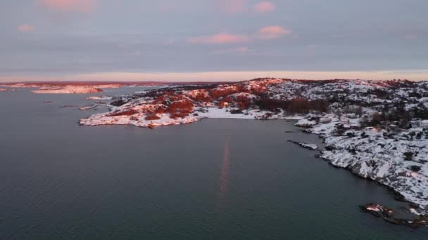 瑞典西尔维克的日落 — 图库视频影像
