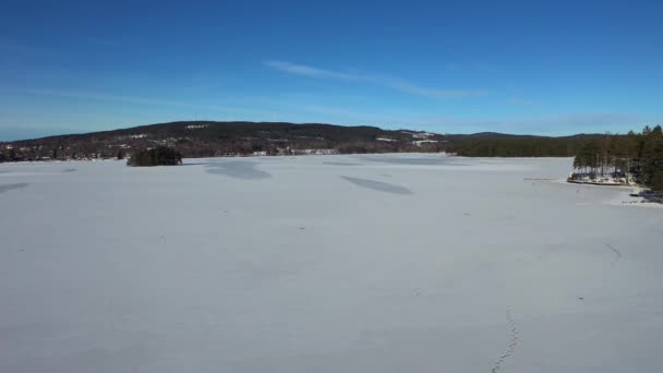 Krajobraz Materiale Drone Śniegu — Wideo stockowe