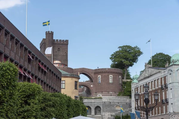 Вид Сторторгет Шведське Місто Гельсінгборг — стокове фото