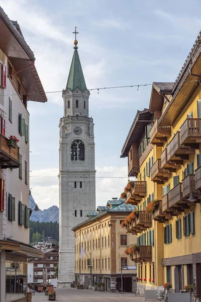 Utcai Templom Cortina Olaszországban — Stock Fotó