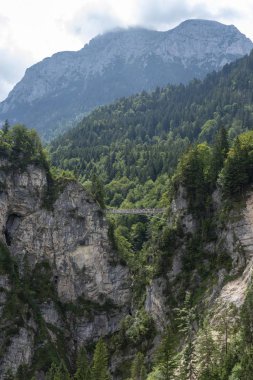 Almanya'da Marienbrucke köprüsü ile peyzaj