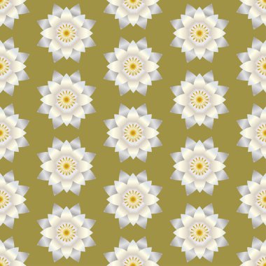 Kusursuz desenli beyaz nilüfer.