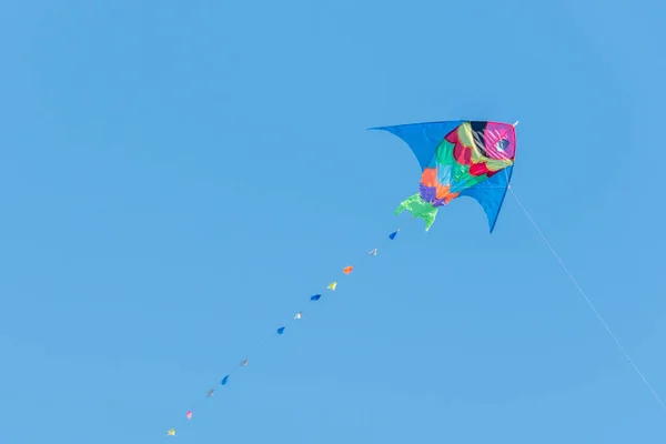 Colorful Kite Blue Sky Background — Stock Photo, Image