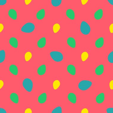 Yumurta pembe bir arka plan üzerinde renkli kesintisiz Paskalya desenle