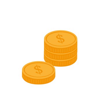 Dolar parası vektör illüstrasyonu Düz tasarım vektör illüstrasyonu. 