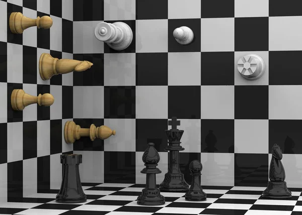 Three Dimensional Chess Board — Stock Photo, Image