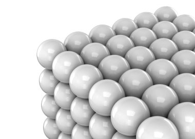 Uyum kavramı, beyaz top 3d çizimi 