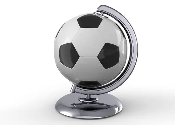 World Globe Soccer Ball — стоковое фото