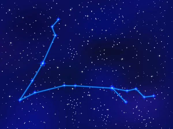 Błękitne Niebo Shining Stars Znak Zodiaku — Zdjęcie stockowe